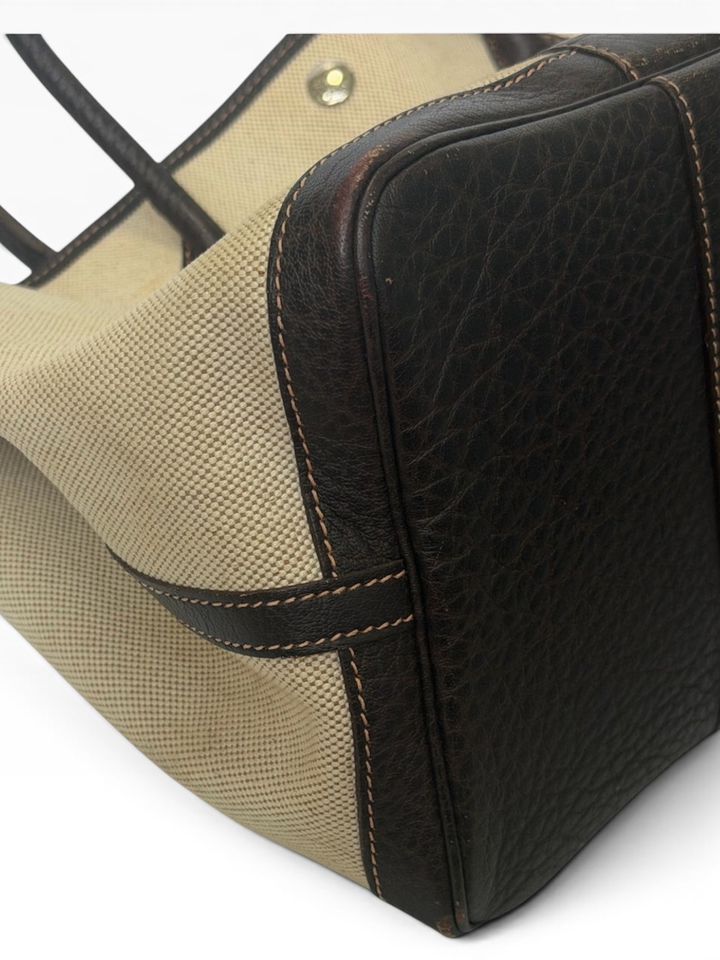 Hermès Garden Party Canvas & Leather Tote Bag | Pre-Owned