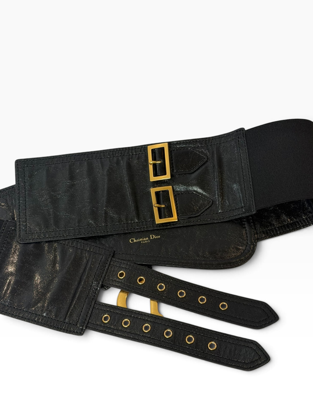 Christian Dior Black Leather Saddle Belt Bag | Pre-Owned