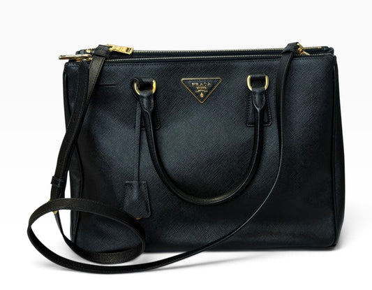 Prada Galleria Black Leather Tote Bag | Pre-Owned