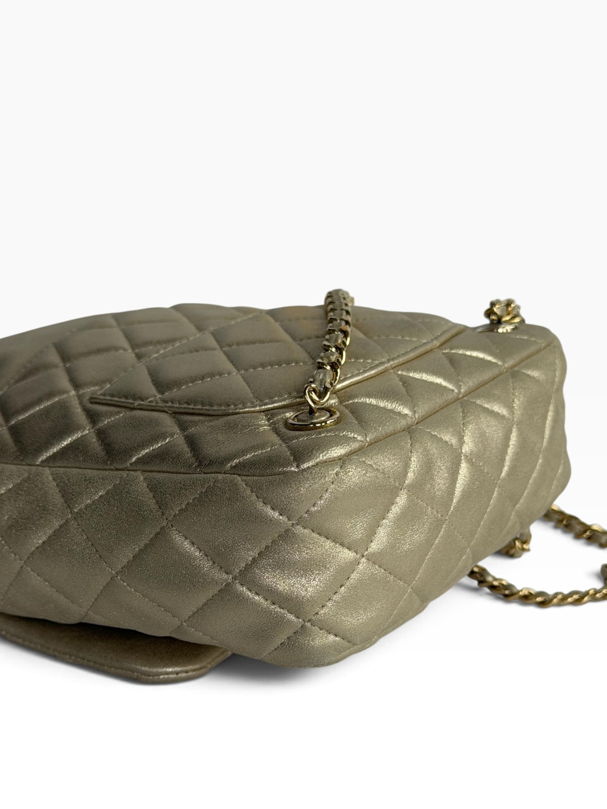 Chanel Small In Seoul Metallic Light Gold Lambskin Backpack | Pre-Owned