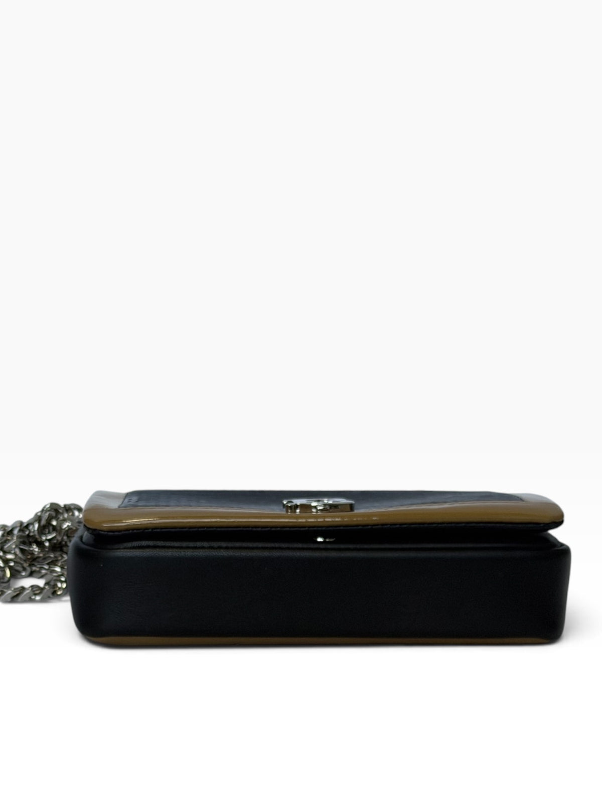 Burberry Black Sequin & Leather Chain Shoulder Bag | Pre-Owned