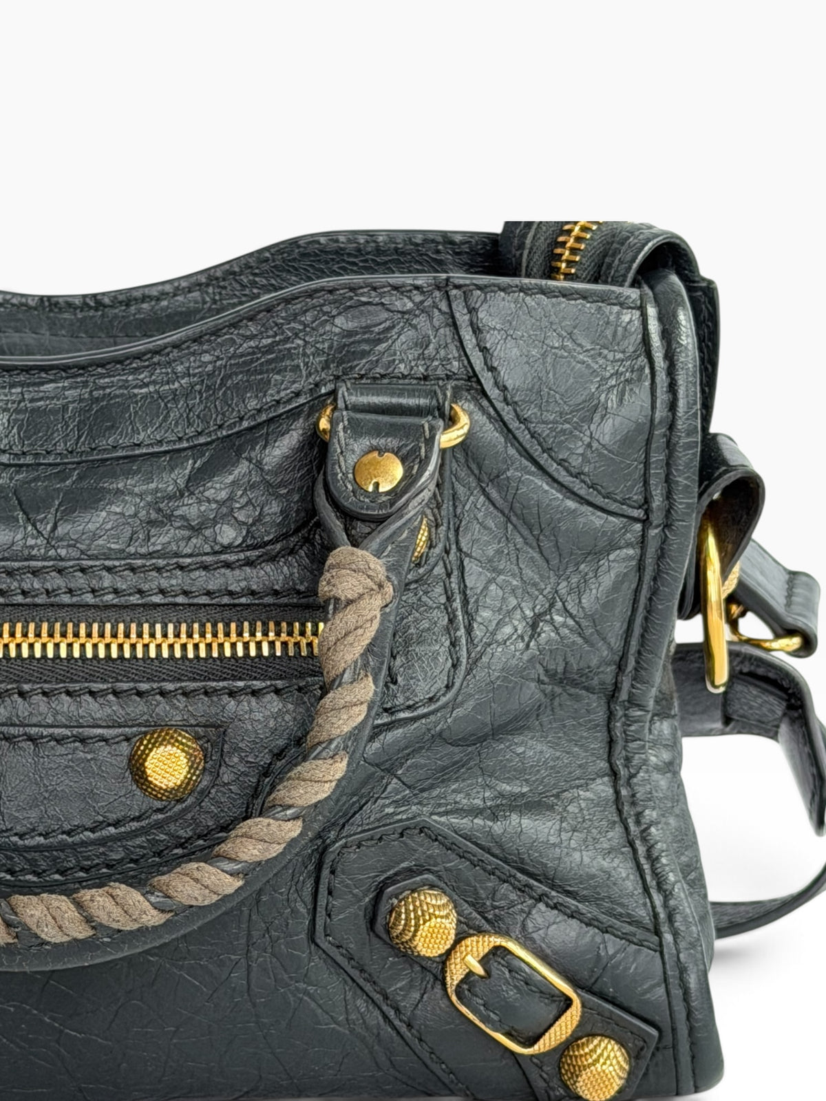 Balenciaga Giant Mini City Black Leather Bag | Pre-Owned