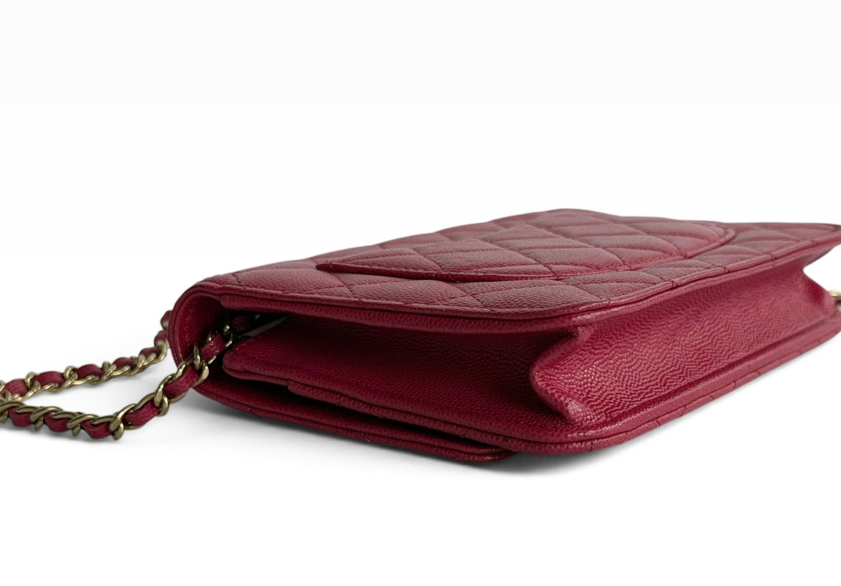 Chanel Pink Quilted Wallet on Chain | Pre-Owned