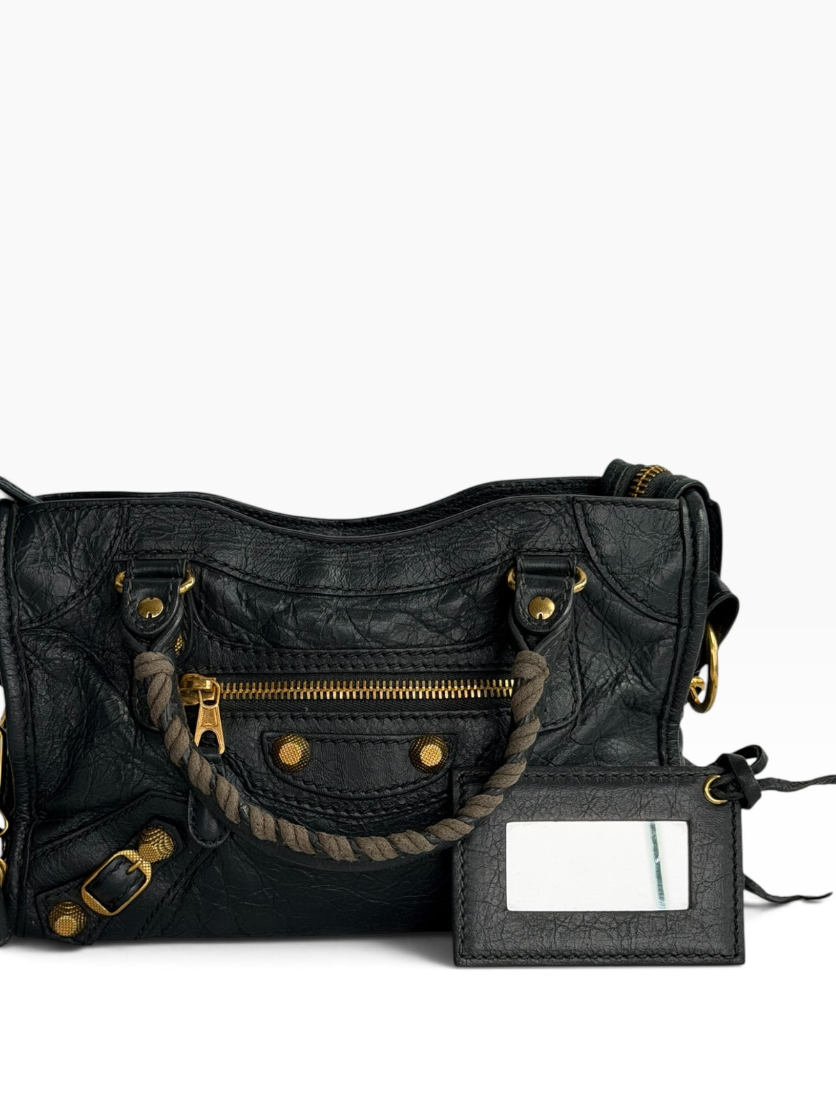 Balenciaga Giant Mini City Black Leather Bag | Pre-Owned