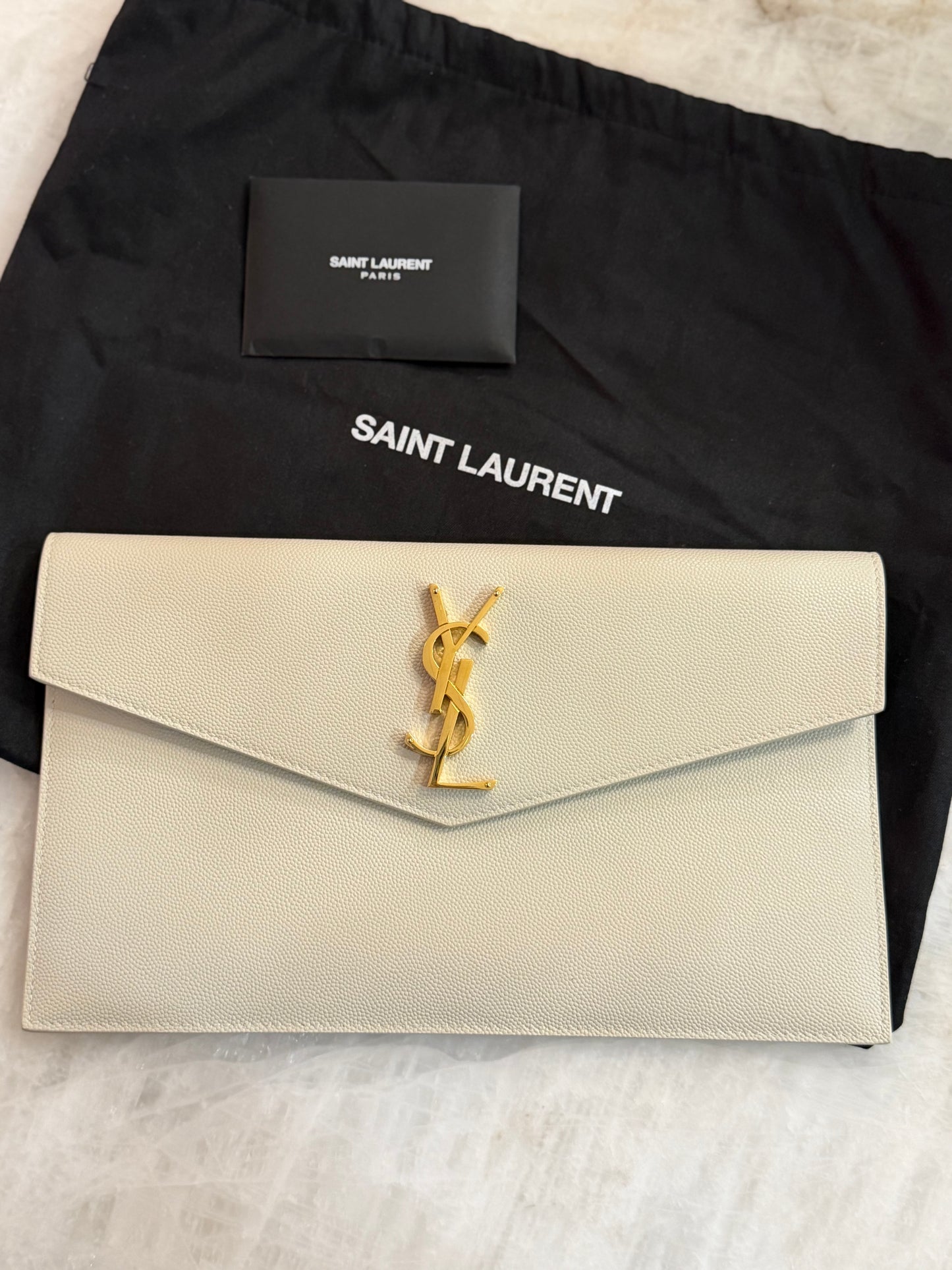 YSL envelope clutch