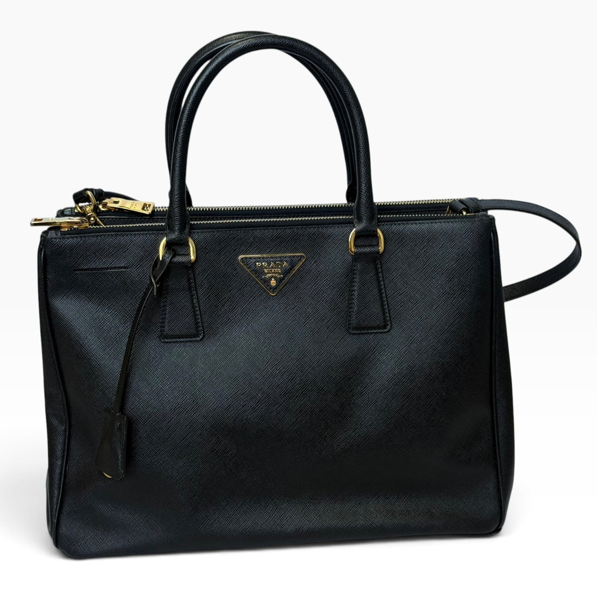 Prada Galleria Black Leather Tote Bag | Pre-Owned
