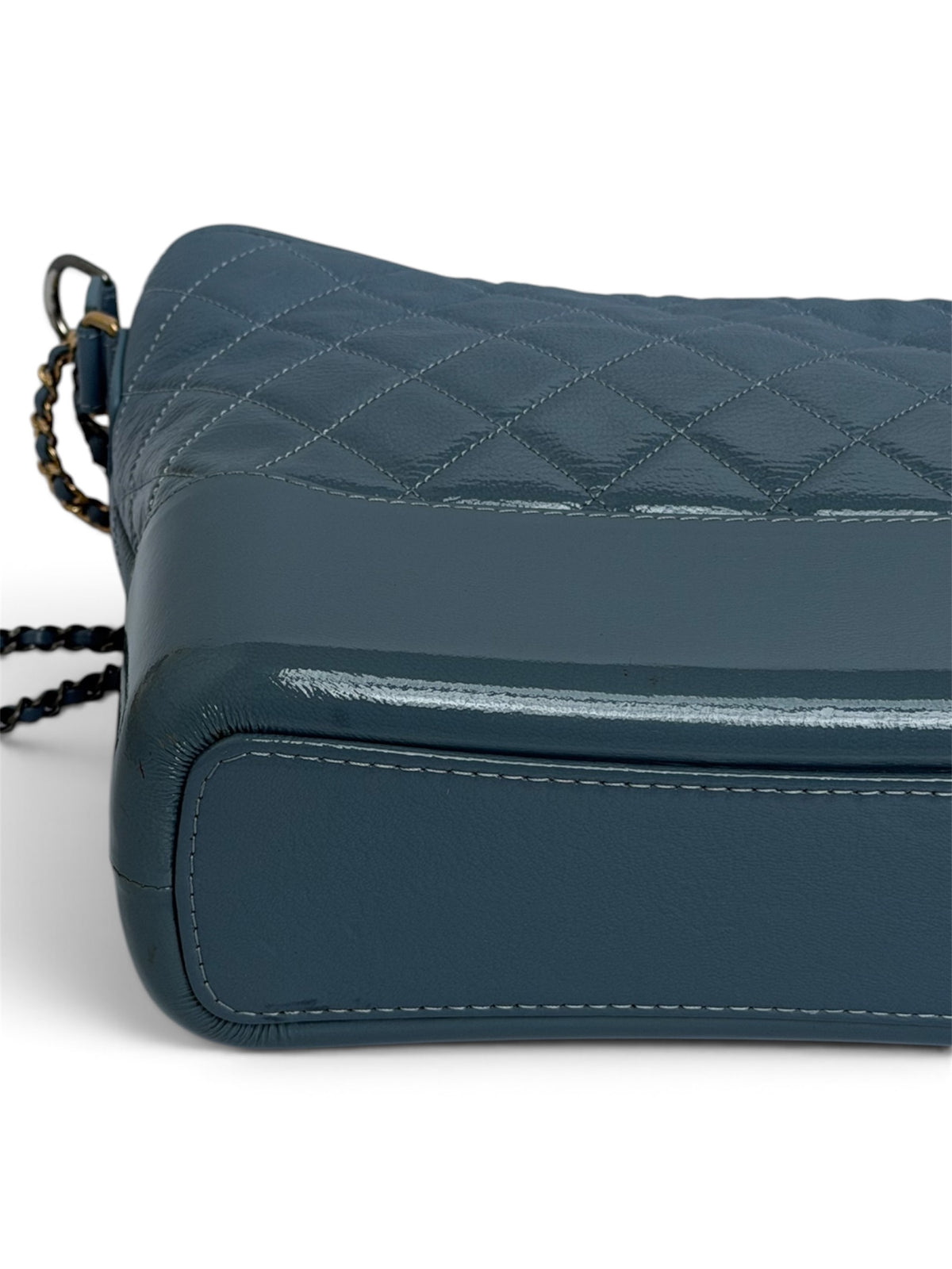 Chanel Gabrielle Blue Quilted Leather Bag | Pre-Owned