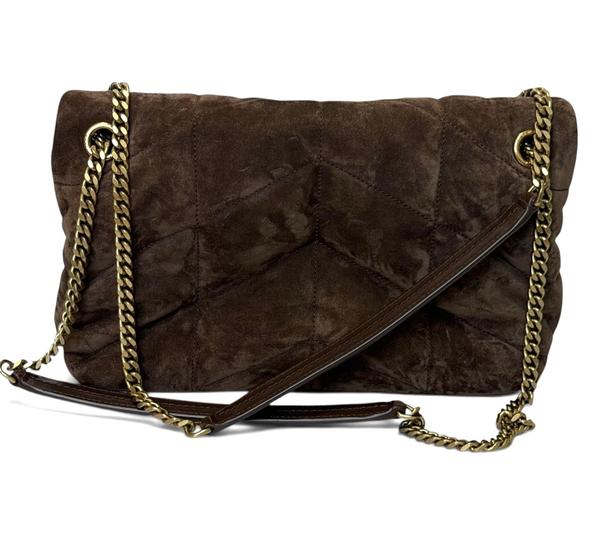 Saint Laurent  Brown Suede Shoulder Bag | Pre-Owned