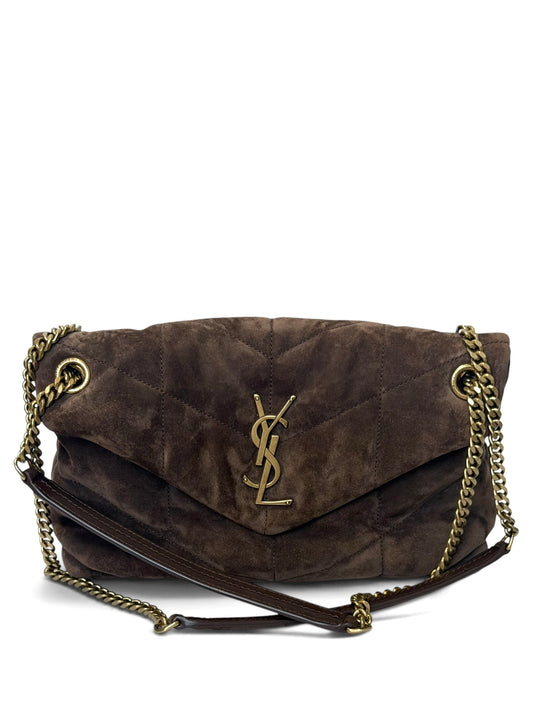 Saint Laurent  Brown Suede Shoulder Bag | Pre-Owned
