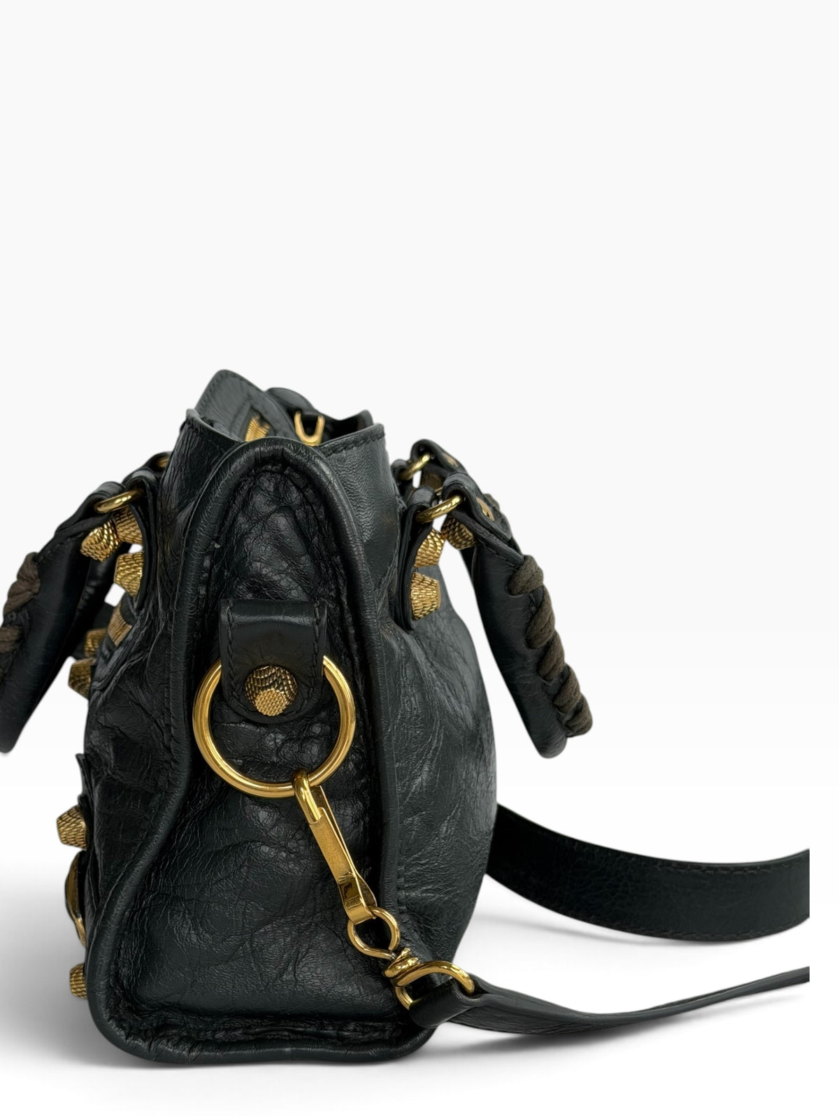 Balenciaga Giant Mini City Black Leather Bag | Pre-Owned