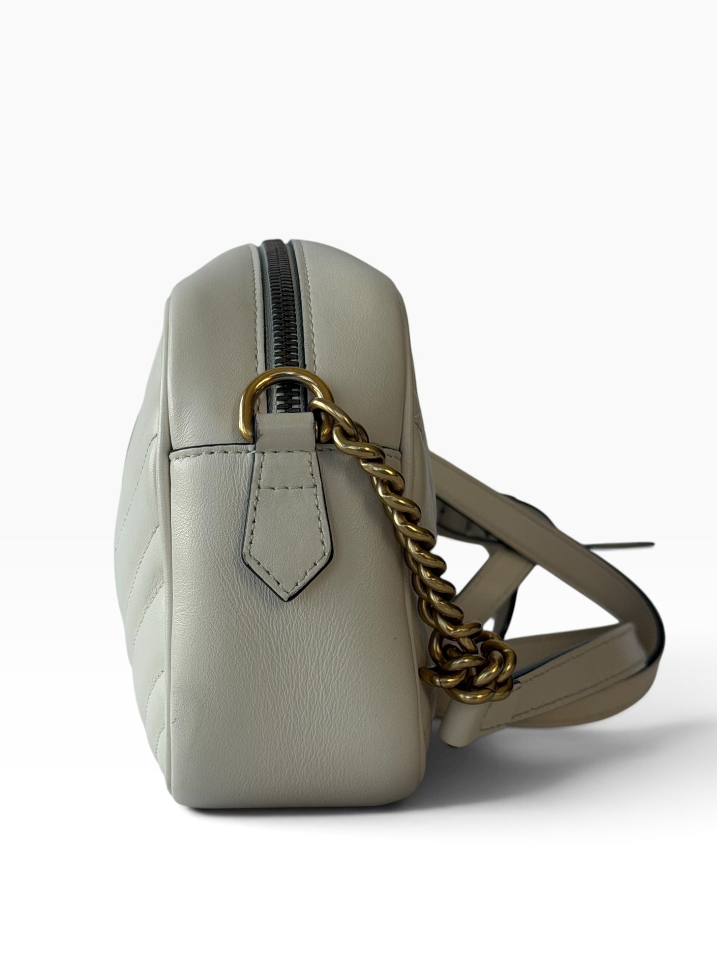 Gucci GG Marmont White Marmont Camera Bag | Pre-Owned