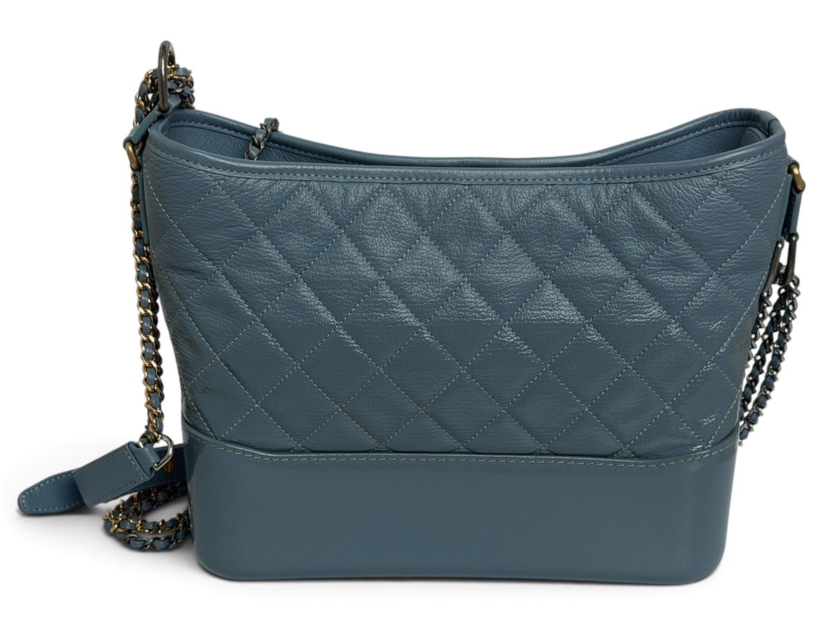 Chanel Gabrielle Blue Quilted Leather Bag | Pre-Owned
