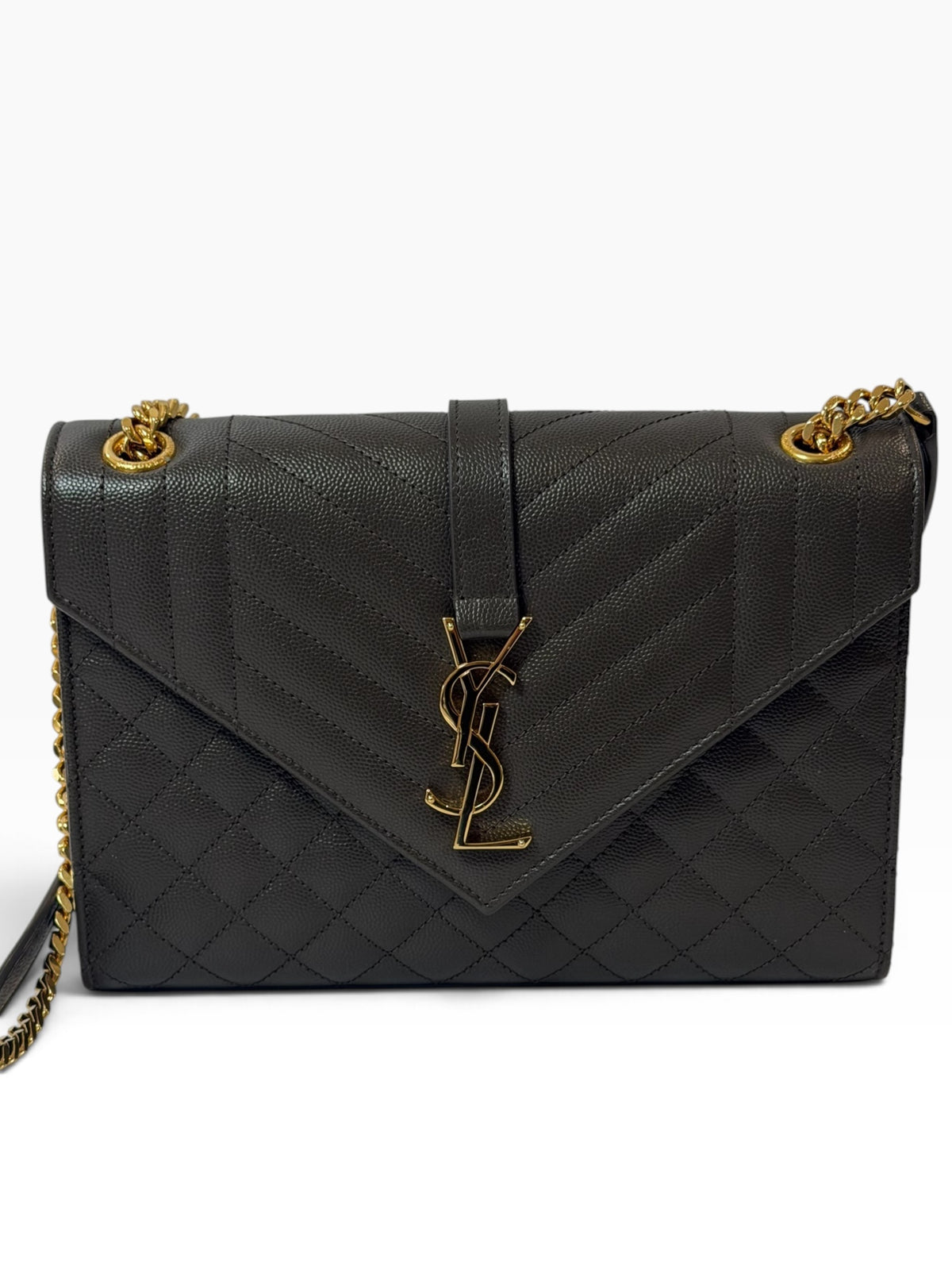 Saint Laurent YSL Black Quilted Leather Shoulder Bag | Pre-Owned
