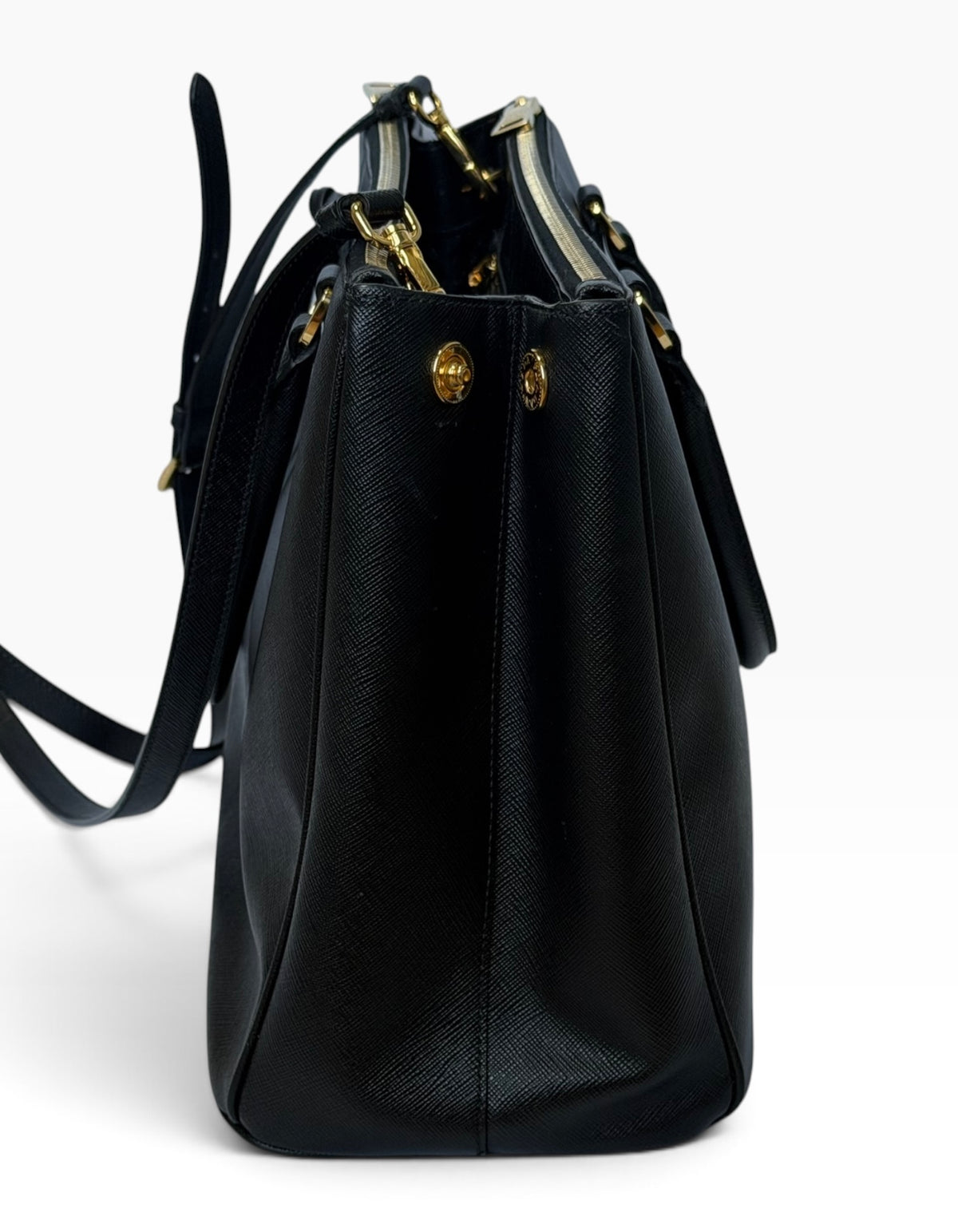 Prada Galleria Black Leather Tote Bag | Pre-Owned