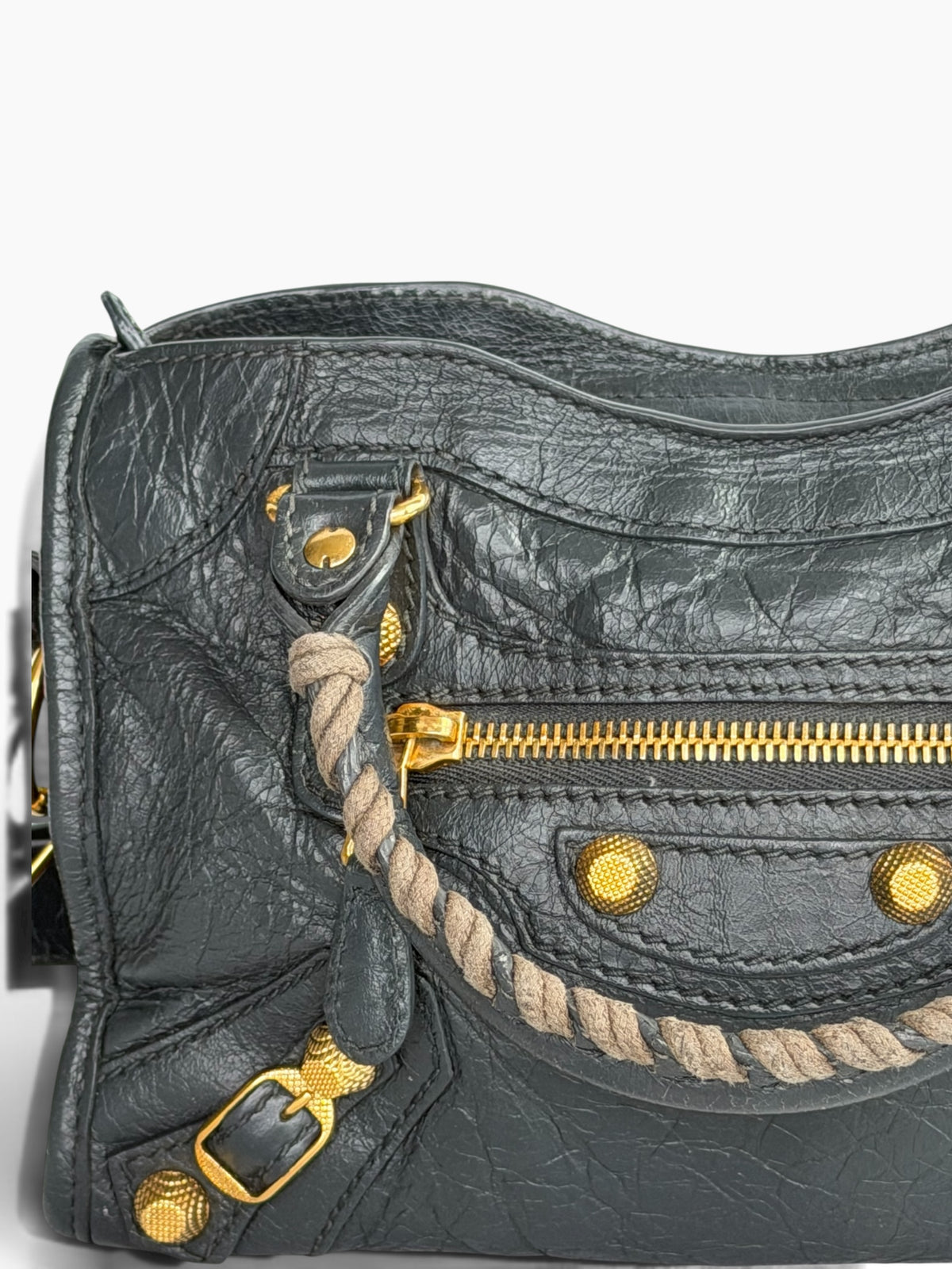 Balenciaga Giant Mini City Black Leather Bag | Pre-Owned