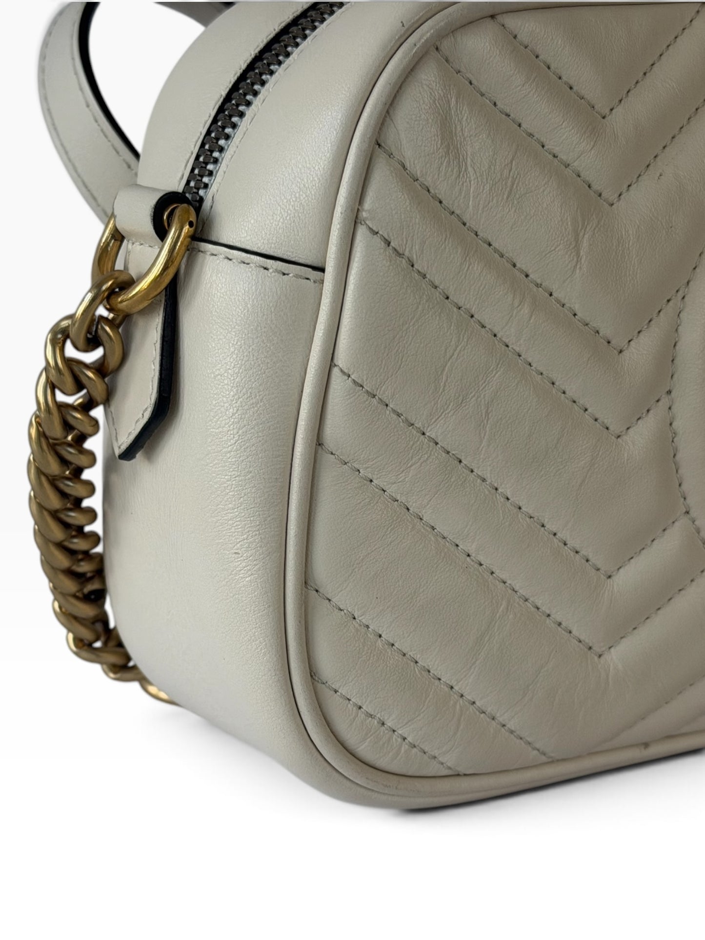 Gucci GG Marmont White Marmont Camera Bag | Pre-Owned