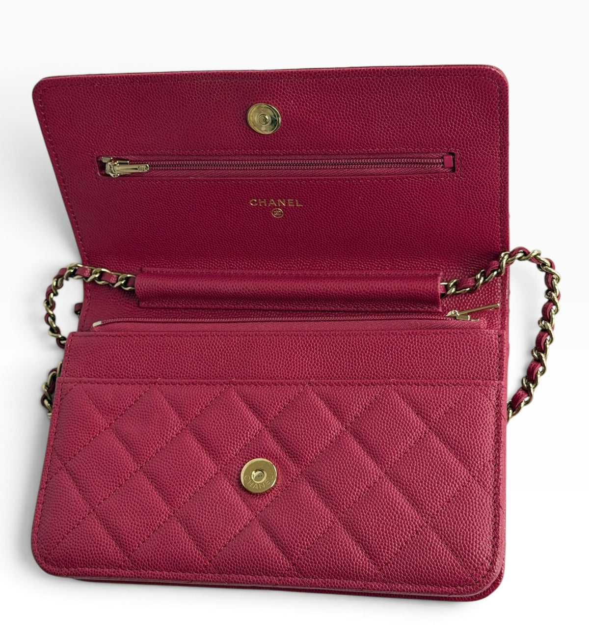 Chanel Pink Quilted Wallet on Chain | Pre-Owned
