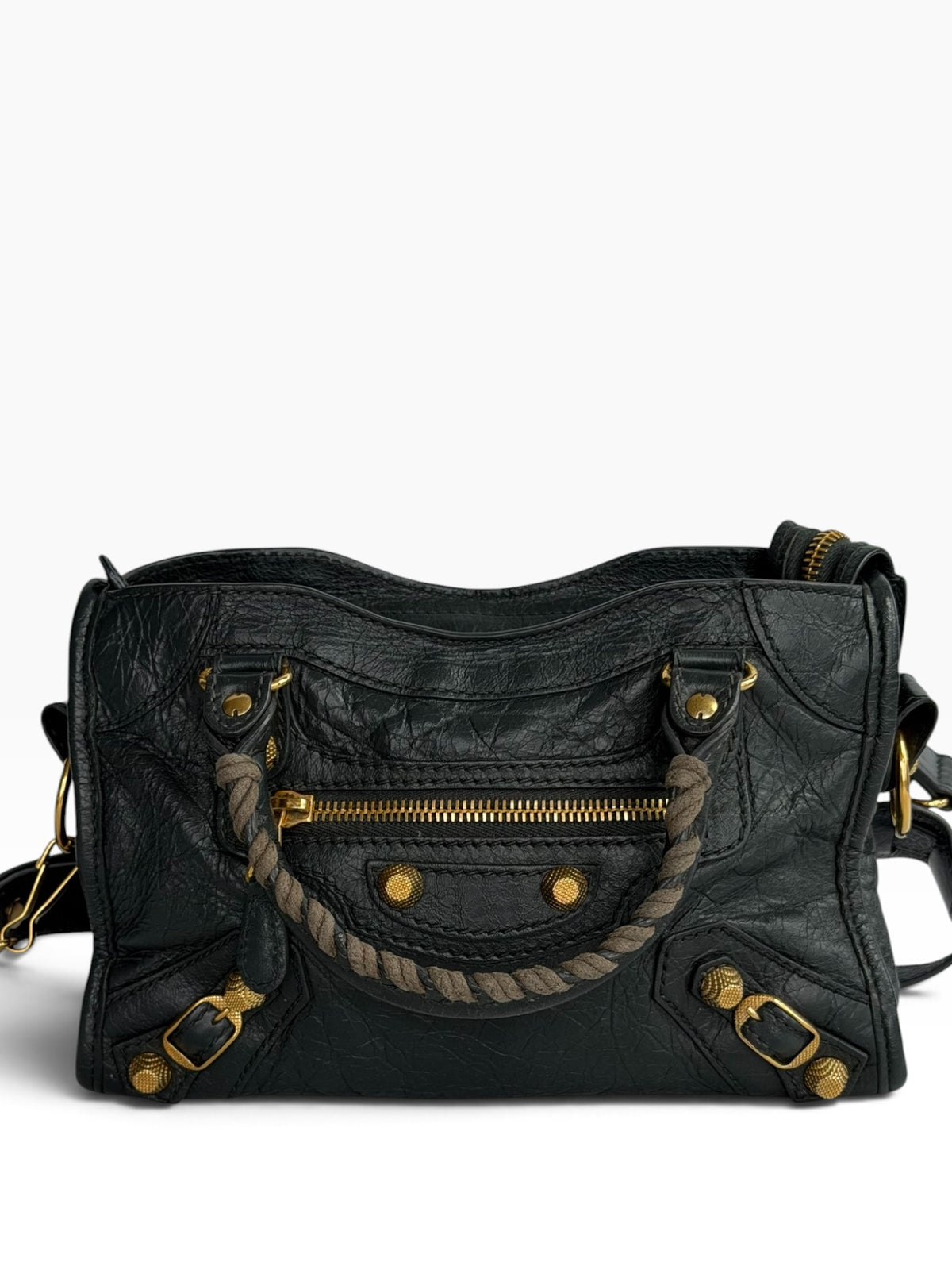 Balenciaga Giant Mini City Black Leather Bag | Pre-Owned