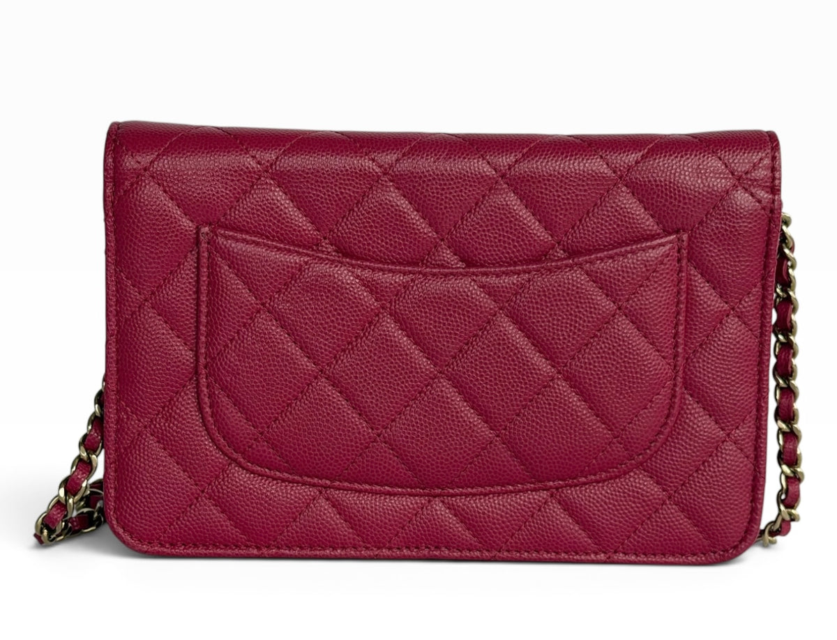 Chanel Pink Quilted Wallet on Chain | Pre-Owned