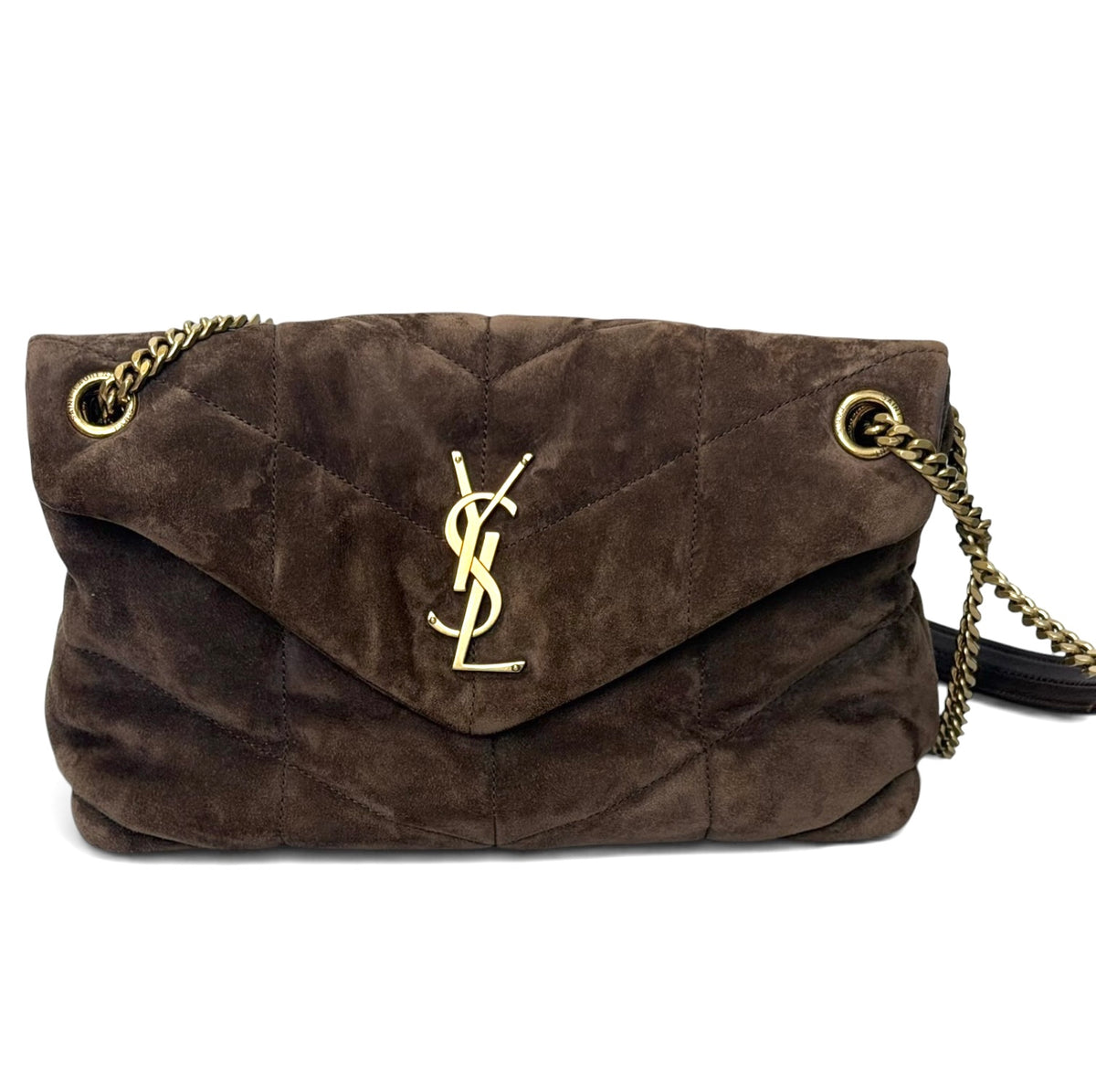 Saint Laurent  Brown Suede Shoulder Bag | Pre-Owned
