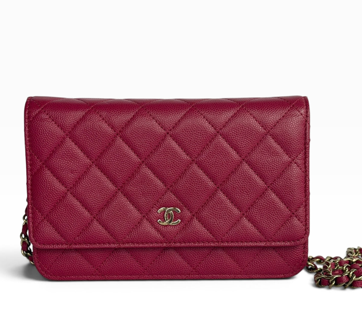 Chanel Pink Quilted Wallet on Chain | Pre-Owned
