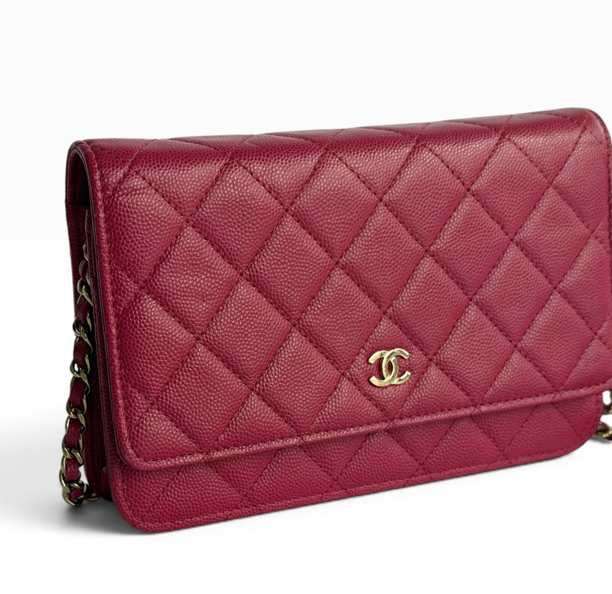 Chanel Pink Quilted Wallet on Chain | Pre-Owned