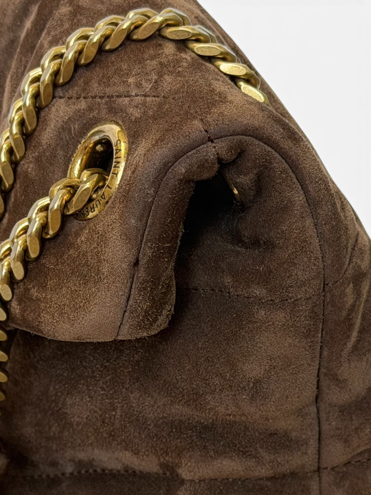 Saint Laurent  Brown Suede Shoulder Bag | Pre-Owned