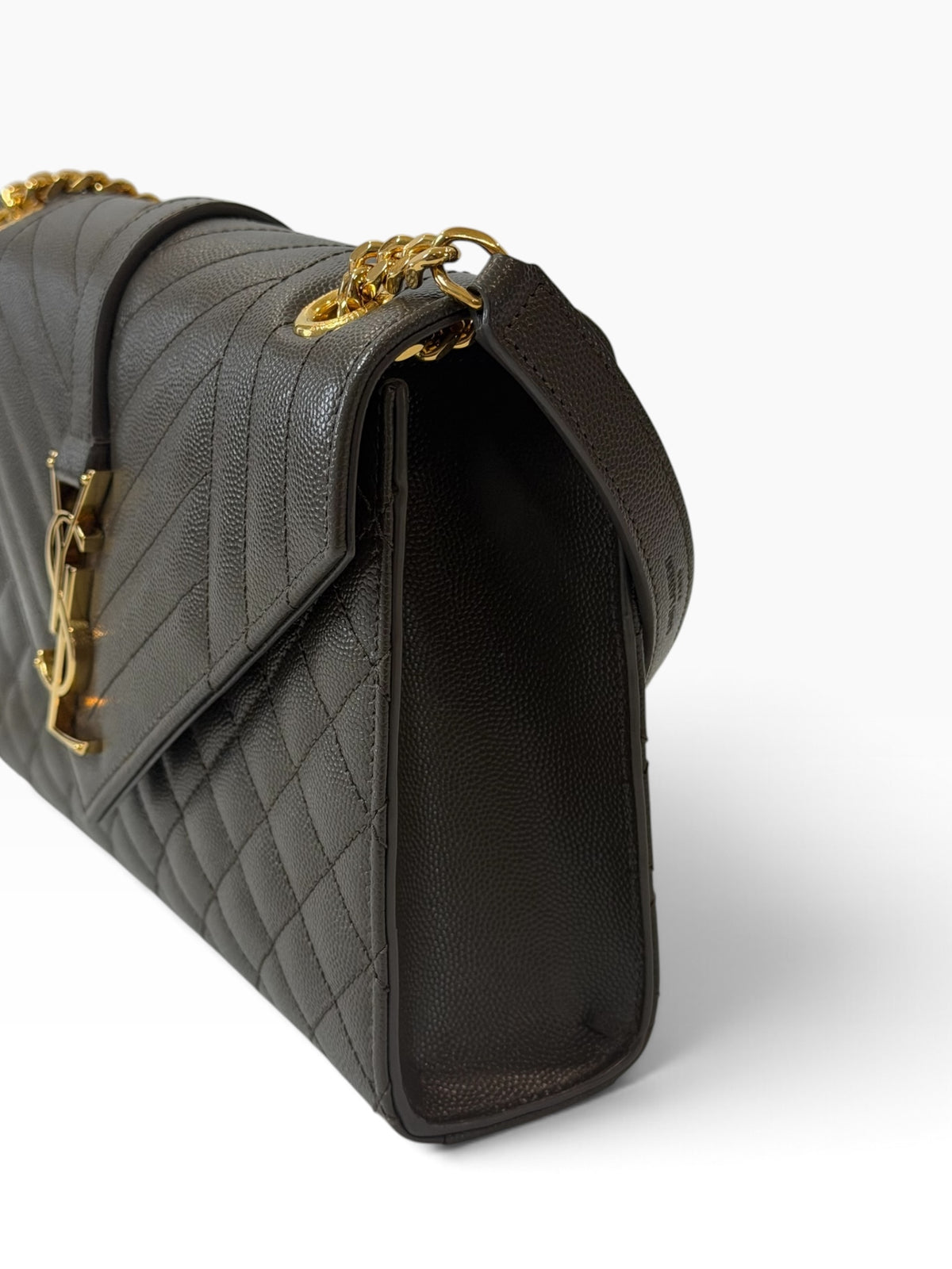 Saint Laurent YSL Black Quilted Leather Shoulder Bag | Pre-Owned